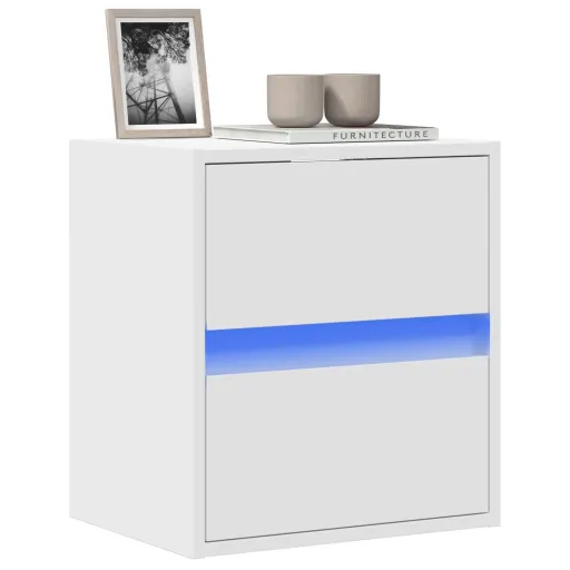 Móvel de Parede para TV com Luzes LED 41x31x45 cm Branco