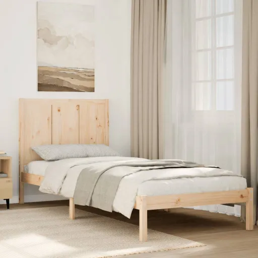 Cama Extra Longa Sem Colchão 100x220 cm Madeira Maciça