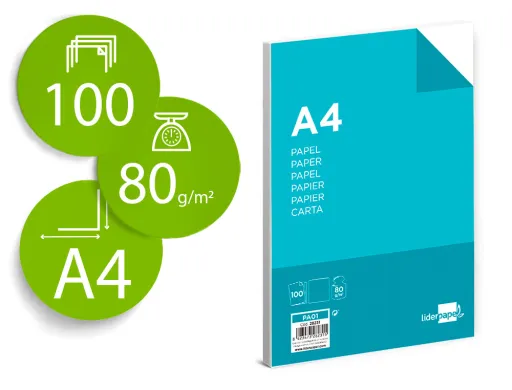 Papel Din A4 80 gr 100 Folhas