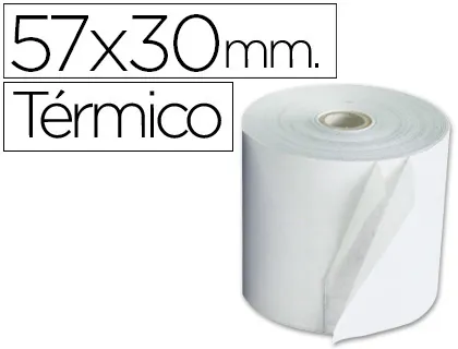 Rolo Termico para Impressora 57x30x11 mm 58 gr