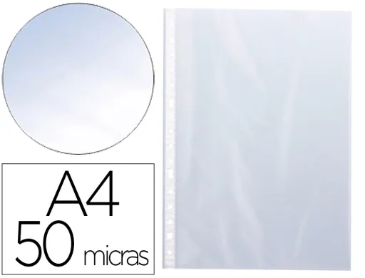 Saca Catalogo Q-Connect Din A4 50 Microns Cristal Bolsa de 100 Unidades