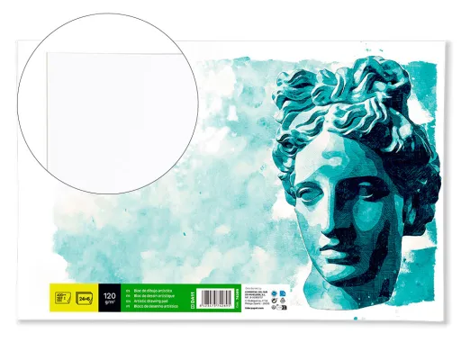 Bloco de Desenho Artistico Colado 297x420 mm 30 Folhas 120gr Sem Esquadria