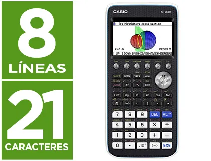 Calculadora Casio fx-Cg50 Cientifica Gráfica 8 Linhas 21 Carateres Visor Cor 3d Memoria 16 MB Conexao USB com Capa Preta