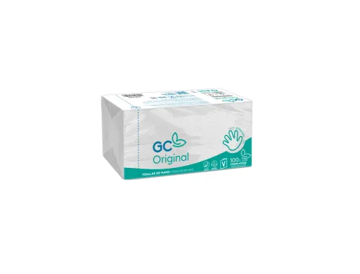 Toalhete de Papel para Maos Ecológica 20x23 cm 2 Folhas Pack com 196 Unidades