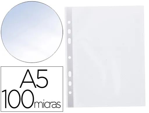 Bolsa Catálogo  Q-Connect Din A5 100 Microns Cristal 6 Furos