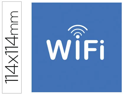 Etiqueta Adesiva Apli de Sinalizacao Simbolo Wifi 114x114 mm