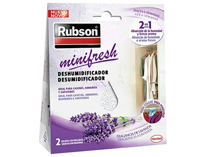 Desumidificador Rubson Mini Fresh Lavanda Ação 2 em 1 Pack 2 Sacos de 50 gr