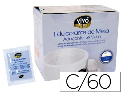 Adocante Vivochef de Facil Dissolução Caixa de 60 Saquetas