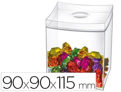 Modulo Organizador Cep com Tampa Desmontavel Apta para Alimentos Poliestireno Transparente 9x9x11,5 cm