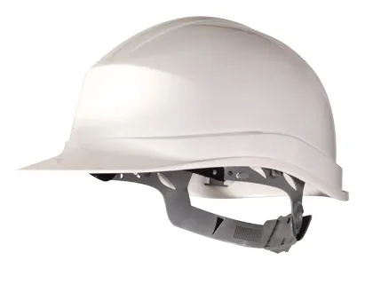 Capacete de Obra Deltaplus de Polietileno Ajustável com Isolamento Eletrico Cor Branco