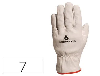 Luvas Deltaplus Pele de Vaca Cor Cinza Tamanho 7