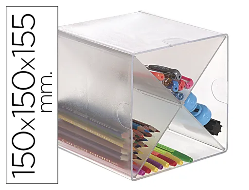 Cubo de Arquivo Archivo 2000 em Cruz em Poliestireno Transparente 152 X 152 X 152 mm