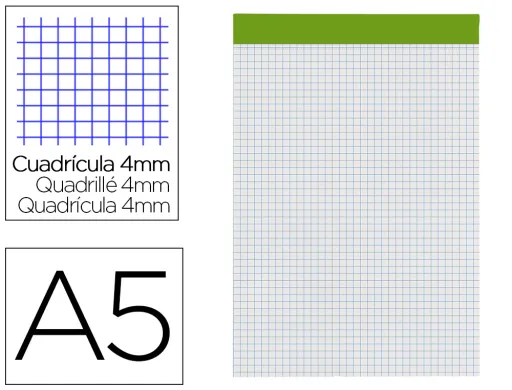 Bloco de Apontamentos A5 80 Folhas 60g/m2 Perfurado Sem Capa