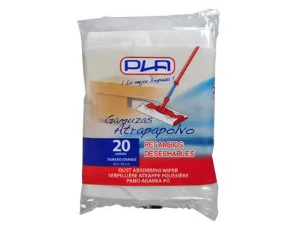 Recarga Mopa Agarra o Po Descartável Grande 40x30 cm Bolsa de 20 Unidades