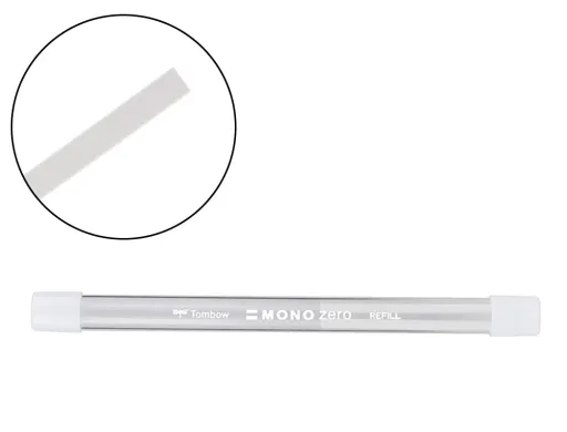 Recarga Porta Borrachas Tombow Mono Zero Retangular 2,5 x 5 mm Tubo com 2 Unidades