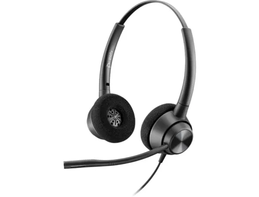 Auricular Plantronics Encore Pro Hw320 qd Biaural Tipo Diadema Con Cable y Microfono Antiruido Conexion Usb