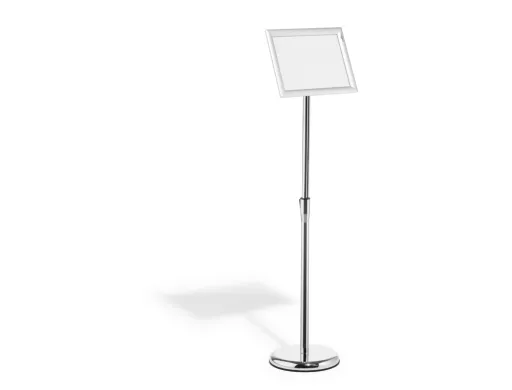 Atril de Chao Durable Moldura Aluminio Din a4 Vertical / Horizontal Altura Ajustavel 77 a 120,5 cm