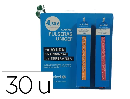 Pulseira de Tecido Unicef Expositor de 30 Unidades Sortidas