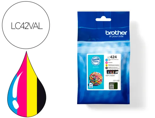 Tinteiro Brother Lc424val Dcp-J1200w Pack 4 Cores Preto / Amarelo / Cian / Magenta 750 Folhas
