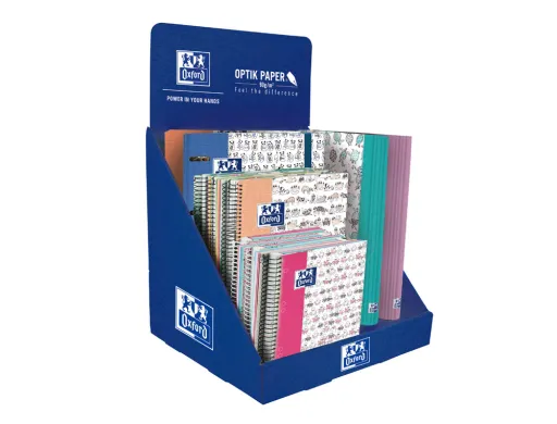 Cadernos Espiral Oxford Funny Trend 5 Expositor Europeanbook4 + 5 Europeanbook5 + 6 Eurobinderbinder Desenhos Sortidos