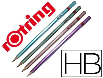 Lapis de Grafite Rotring Metallic hb Corpo Cores Sortidas