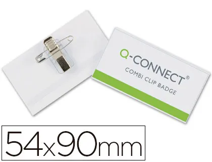 Identificador Q-Connect com Mola e Alfinete Kf17458 54x90 mm