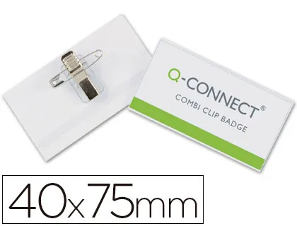 Identificador Q-Connect com Mola e Alfinete Kf17457 40x75 mm