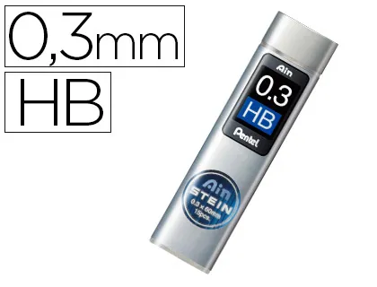 Minas Pentel Ain Stein 0.3 Hb Estojo com 15 Minas