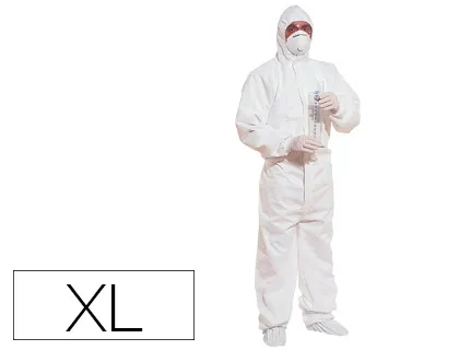 Casaco com Capucho Deltaplus de um Uso em Tecido Deltatek 6000 Cor Branco Formato xl