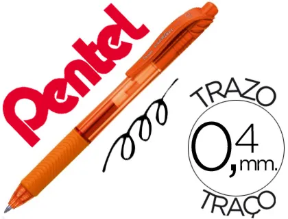 Roller Pentel Energel Bl107 0,7mm Laranja