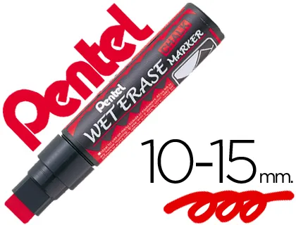 Marcador Pentel Giz Smw56 Wet Erase Vermelho