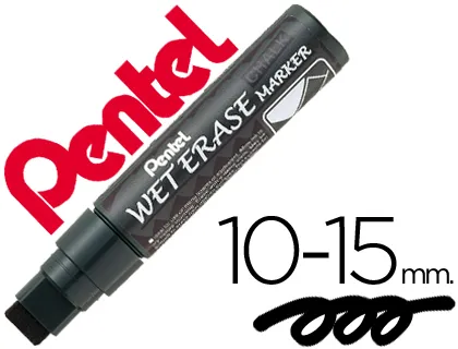 Marcador Pentel Giz Smw56 Wet Erase Preto