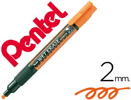 Marcador Pentel Giz Smw26 Wet Erase Laranja