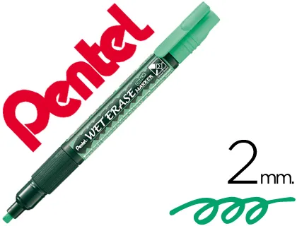 Marcador Pentel Giz Smw26 Wet Erase Verde