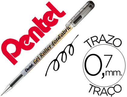 Roller Pentel Bn15 p/Tecido Preto