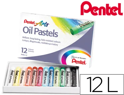 Pastel de Oleo Pentel Arts 12 Cores
