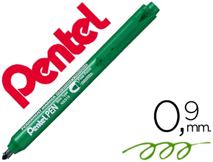 Marcador Pentel Nxs15 Permanente Retratil 4,5 mm Verde