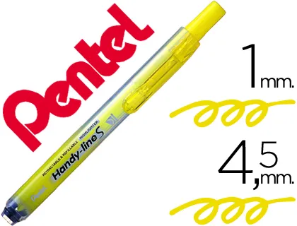 Marcador Fluorescente Pentel Sxs15 Retratil Amarelo