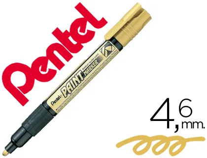 Marcador Pentel Mmp20 Paint Vidro e Plastico Ouro