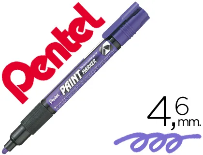 Marcador Pentel Mmp20 Paint Vidro e Plastico Violeta