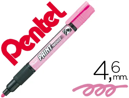 Marcador Pentel Mmp20 Paint Vidro e Plastico Rosa