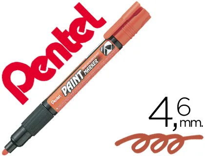 Marcador Pentel Mmp20 Paint Vidro e Plastico Laranja