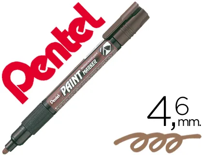 Marcador Pentel Mmp20 Paint Vidro e Plastico Castanho