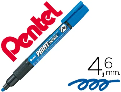 Marcador Pentel Mmp20 Paint Vidro e Plastico Azul