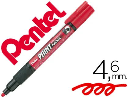 Marcador Pentel Mmp20 Paint Vidro e Plastico Vermelho