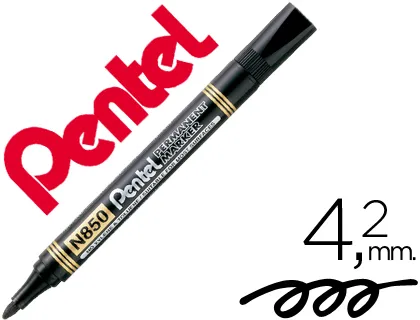 Marcador Pentel N850 Permanente Ponta Redonda Preto