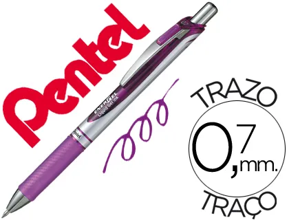Roller Pentel Bl77 0,7 mm Energel Rectractil Violeta
