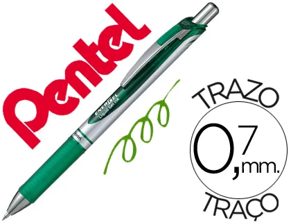 Roller Pentel Bl77 0,7 mm Energel Rectractil Verde