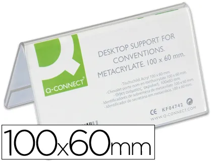 Identificadores Secretária Q-Connect Metacrilato 100x60mm