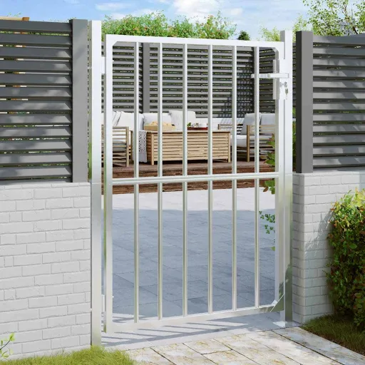 Portão de Jardim 100x145 cm Aço Inoxidável
